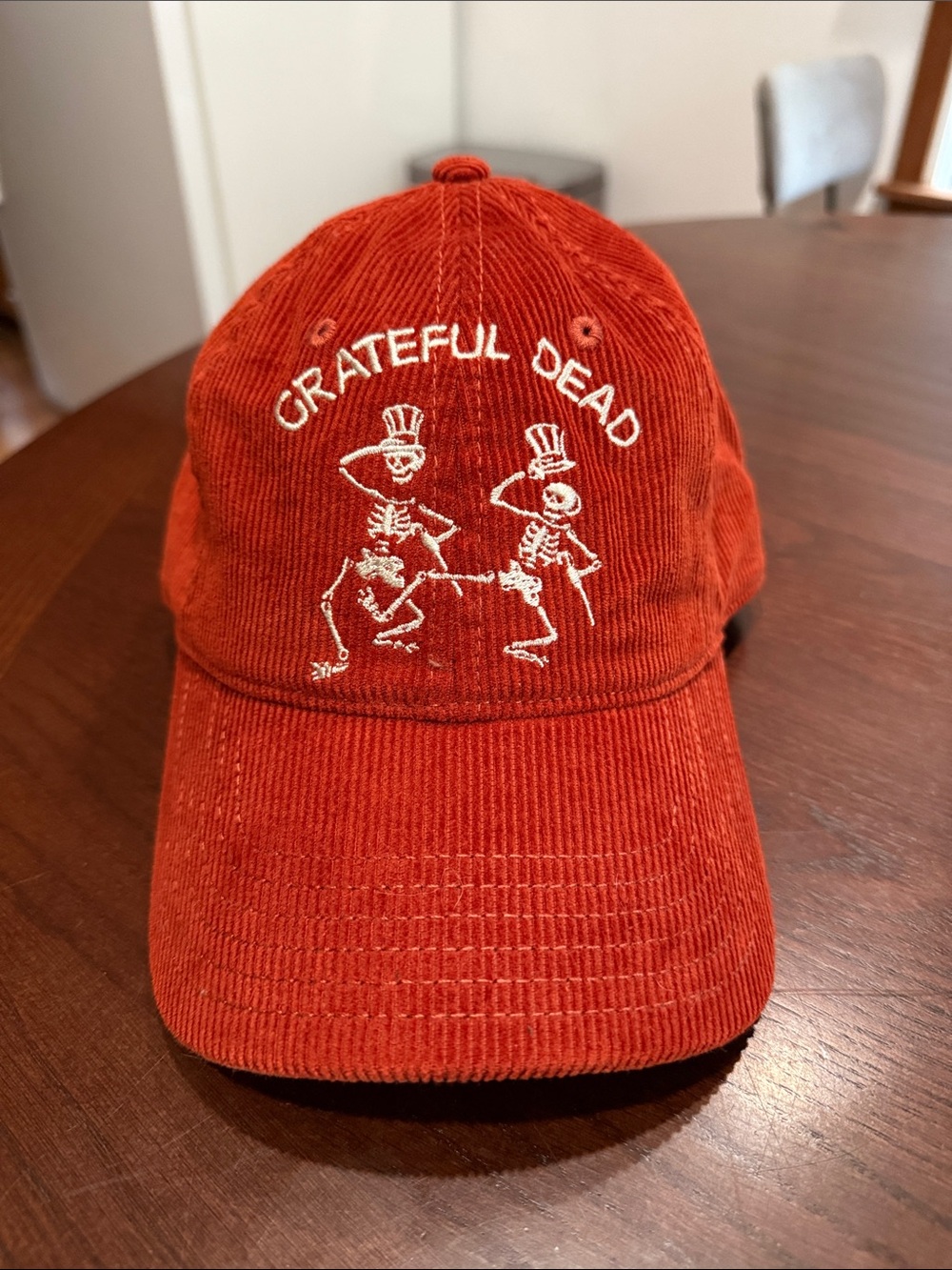 Grateful Dead Orange Corduroy Baseball Cap
